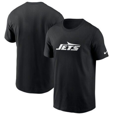 New York Jets Nike Primetime Logo Essential T-Shirt - Black - Front View