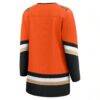Anaheim Ducks Fashion7 Women's Home Breakaway Jersey - Orange - Detail View