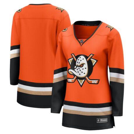 Anaheim Ducks Fashion7 Women's Home Breakaway Jersey - Orange - Front View