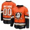 Anaheim Ducks Fashion7 Home Breakaway Custom Jersey - Orange - Front View