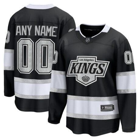 Los Angeles Kings Fashion7 Home Breakaway Custom Jersey - Black - Front View