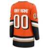 Anaheim Ducks Fashion7 Women's Home Breakaway Custom Jersey - Orange - Detail View
