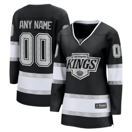 Los Angeles Kings Fashion7 Women's Home Breakaway Custom Jersey - Black - Front View