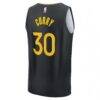 Stephen Curry Golden State Warriors Fashion7 Fast Break Replica Player Jersey - Black - Detail View