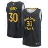 Stephen Curry Golden State Warriors Fashion7 Fast Break Replica Player Jersey - Black - Front View