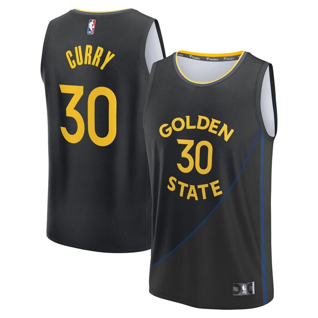 Stephen Curry Golden State Warriors Fashion7 Fast Break Replica Player Jersey – Statement Edition