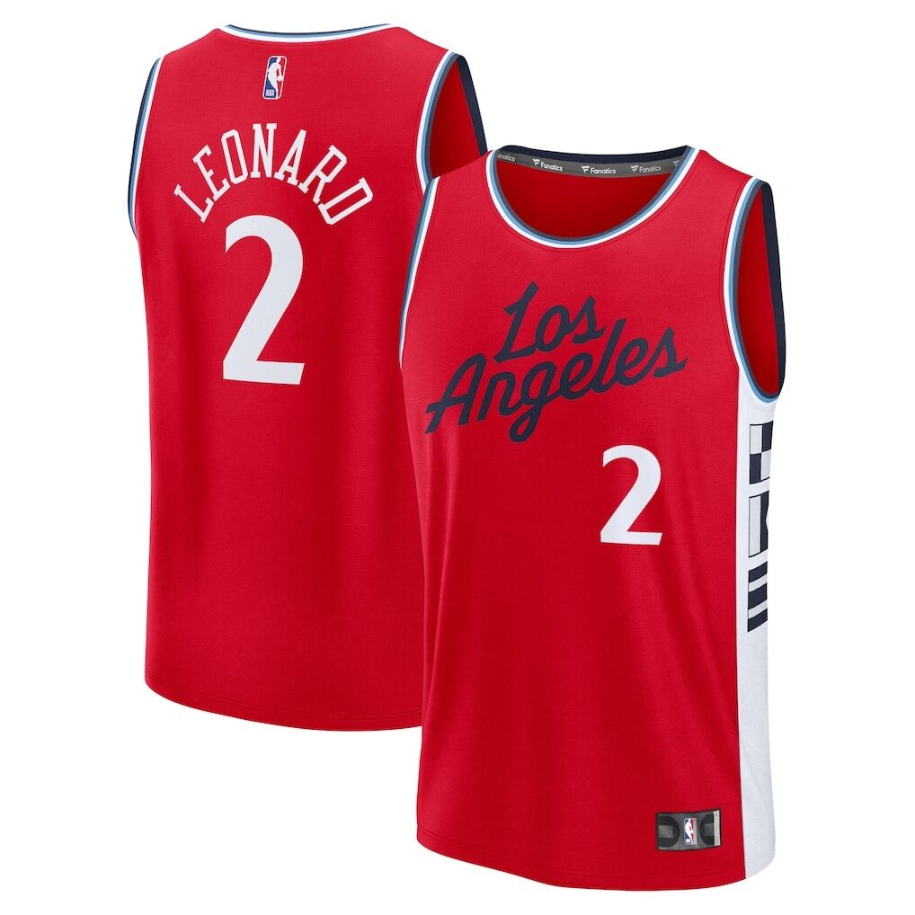 Kawhi Leonard LA Clippers Fashion7 Fast Break Replica Player Jersey – Statement Edition