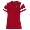 Atlanta United FC Antigua Women's Encounter Notch Neck T-Shirt - Red - Front View