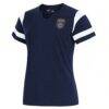 San Diego FC Antigua Women's Encounter Notch Neck T-Shirt - Navy - Front View