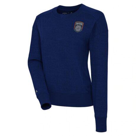 San Diego FC Antigua Women's Forward Fleece Pullover Sweatshirt - Navy - Front View