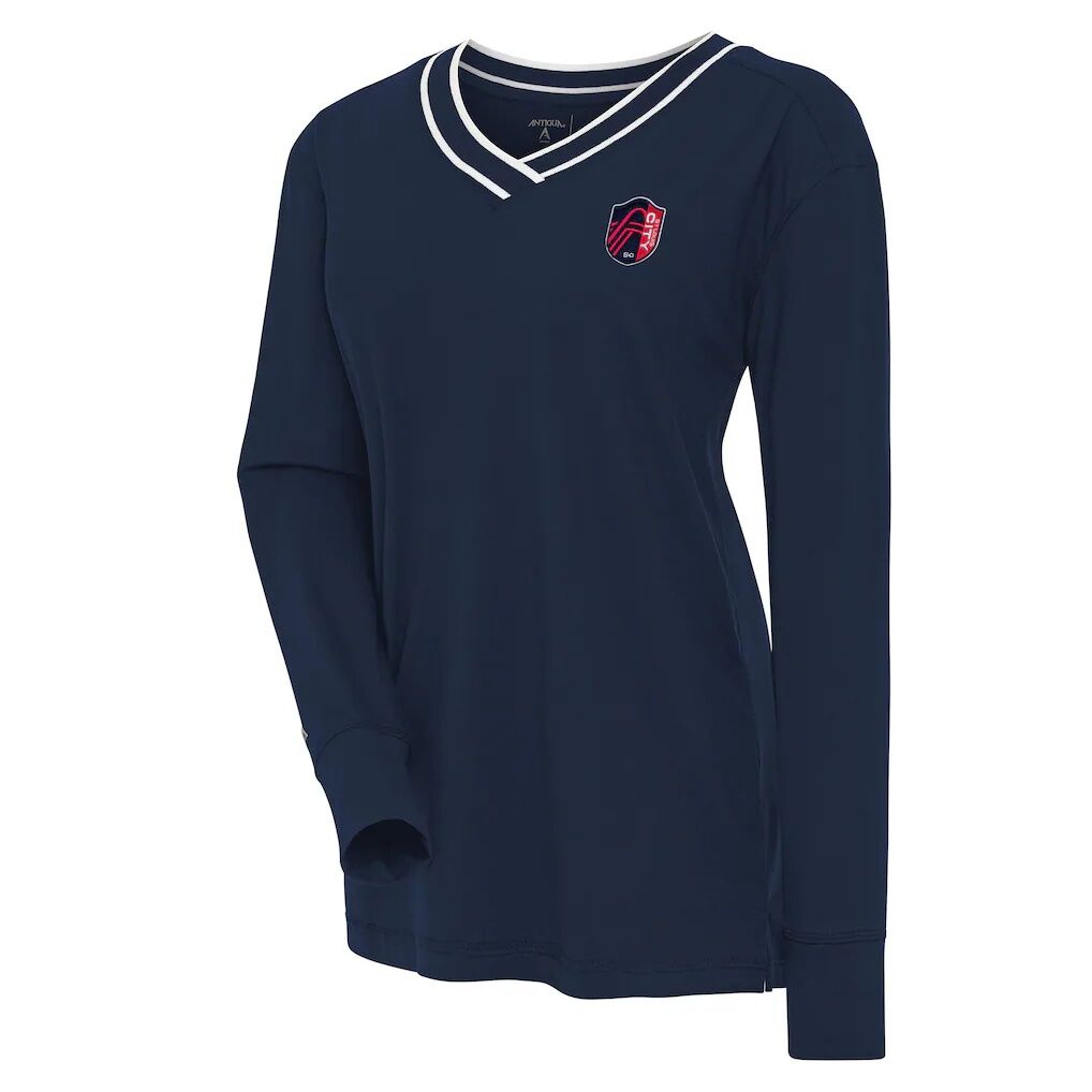 St. Louis City SC Antigua Women's Symbolic V-Neck Long Sleeve T-Shirt