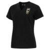 Columbus Crew Antigua Women's Traveler Notch Neck T-Shirt - Black - Front View