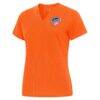 FC Cincinnati Antigua Women's Traveler Notch Neck T-Shirt - Orange - Front View