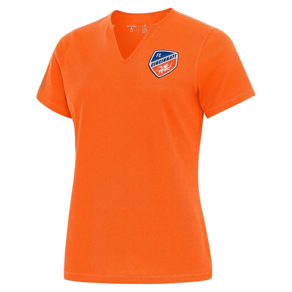 FC Cincinnati Antigua Women's Traveler Notch Neck T-Shirt