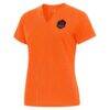Houston Dynamo FC Antigua Women's Traveler Notch Neck T-Shirt - Orange - Front View