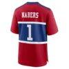 Malik Nabers New York Giants Nike Alternate Game Jersey - Red - Alt2