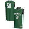#50 Hawaii Rainbow Warriors GameDay Greats Unisex Lightweight Collegiate Basketball Fashion Jersey - Green - Front View