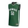 #50 Hawaii Rainbow Warriors GameDay Greats Unisex Lightweight Collegiate Basketball Fashion Jersey - Green - Side View