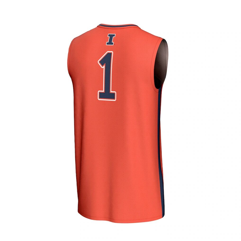 #1 Illinois Fighting Illini GameDay Greats Unisex Lightweight Collegiate Basketball Fashion Jersey