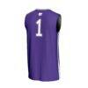 #1 Kansas State Wildcats GameDay Greats Unisex Lightweight Collegiate Basketball Fashion Jersey - Purple - Detail View