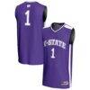 #1 Kansas State Wildcats GameDay Greats Unisex Lightweight Collegiate Basketball Fashion Jersey - Purple - Front View