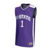 #1 Kansas State Wildcats GameDay Greats Unisex Lightweight Collegiate Basketball Fashion Jersey - Purple - Side View
