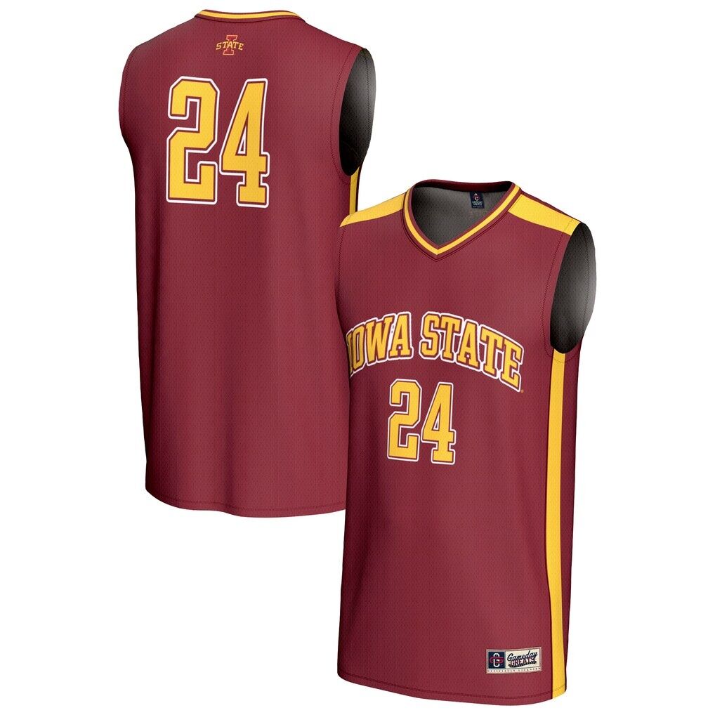 #24 Iowa State Cyclones GameDay Greats Youth Lightweight Collegiate Basketball Fashion Jersey - Cardinal