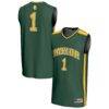 #1 Baylor Bears GameDay Greats Youth Lightweight Collegiate Basketball Fashion Jersey - Green - Front View