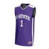 #1 Kansas State Wildcats GameDay Greats Youth Lightweight Collegiate Basketball Fashion Jersey - Purple - Side View