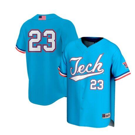 #23 Louisiana Tech Bulldogs GameDay Greats Unisex Lightweight Collegiate Baseball Fashion Jersey - - Front View