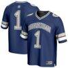 #1 Georgetown Hoyas GameDay Greats Lightweight Collegiate Football Fashion Jersey - Navy - Front View