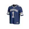 #1 Georgetown Hoyas GameDay Greats Lightweight Collegiate Football Fashion Jersey - Navy - Side View