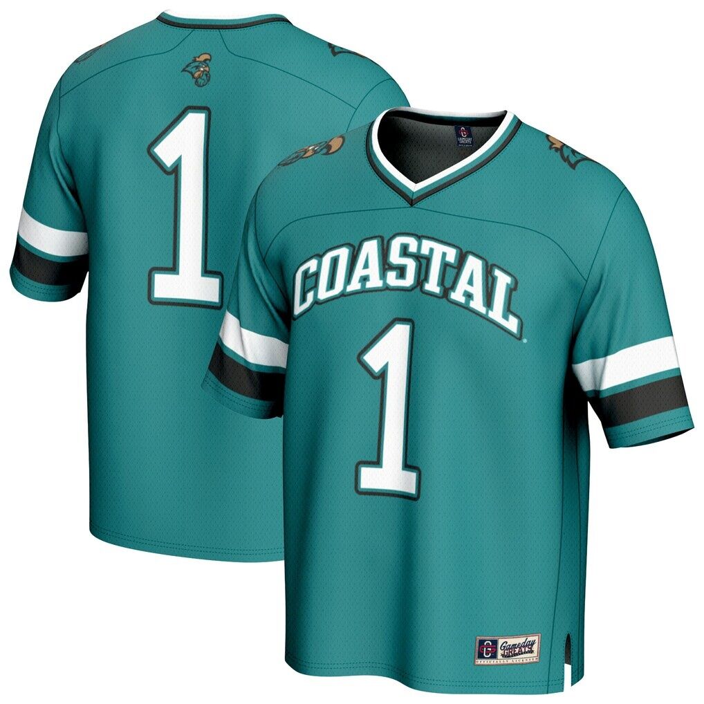 #1 Coastal Carolina Chanticleers GameDay Greats Lightweight Collegiate Football Fashion Jersey