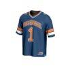 #1 Bucknell Bison GameDay Greats Lightweight Collegiate Football Fashion Jersey - Blue - Side View