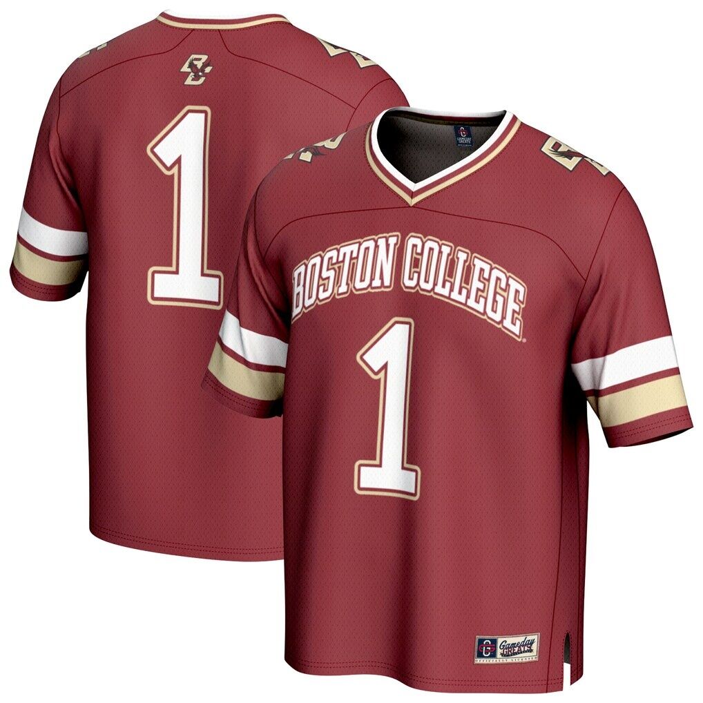 #1 Boston College Eagles GameDay Greats Lightweight Collegiate Football Fashion Jersey - Maroon