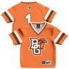 #1 Bowling Green St. Falcons GameDay Greats Toddler Lightweight Collegiate Football Fashion Jersey - Orange - Front View