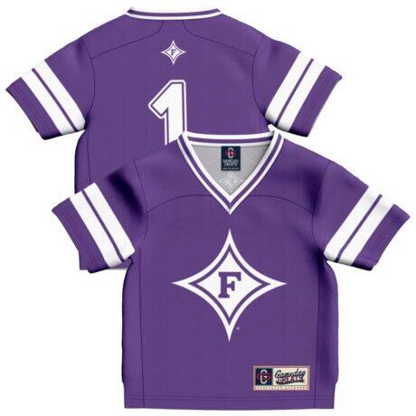 #1 Furman Paladins GameDay Greats Infant Lightweight Collegiate Football Fashion Jersey - Purple - Front View