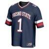 #1 Fresno State Bulldogs GameDay Greats Unisex Lightweight Collegiate Football Fashion Jersey - Navy - Side View