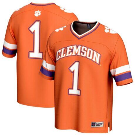 #1 Clemson Tigers GameDay Greats Unisex Lightweight Collegiate Football Fashion Jersey - Orange - Front View