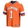 #1 Clemson Tigers GameDay Greats Unisex Lightweight Collegiate Football Fashion Jersey - Orange - Side View