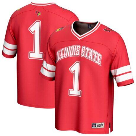 #1 Illinois State Redbirds GameDay Greats Unisex Lightweight Collegiate Football Fashion Jersey - Red - Front View