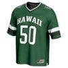 #50 Hawaii Rainbow Warriors GameDay Greats Unisex Lightweight Collegiate Football Fashion Jersey - Green - Side View