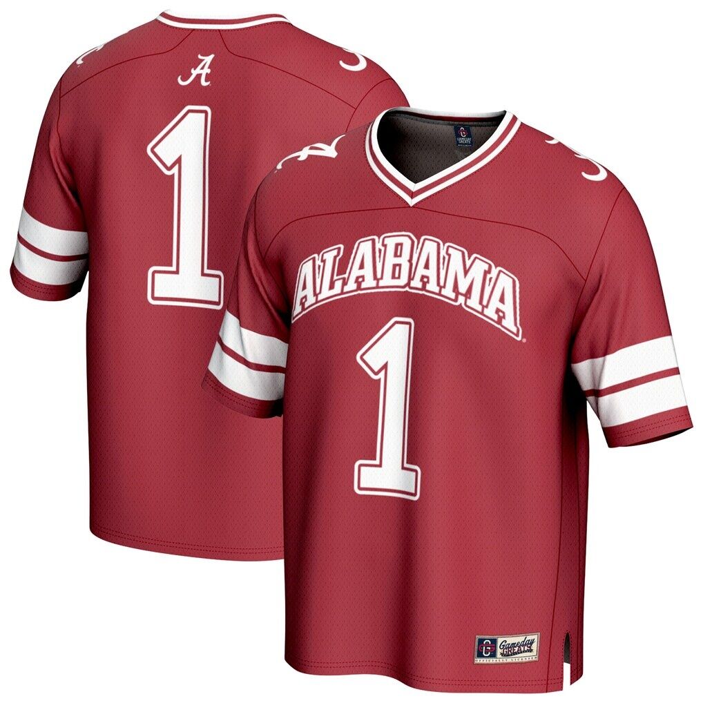 #1 Alabama Crimson Tide GameDay Greats Unisex Lightweight Collegiate Football Fashion Jersey