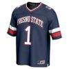 #1 Fresno State Bulldogs GameDay Greats Youth Lightweight Collegiate Football Fashion Jersey - Navy - Side View
