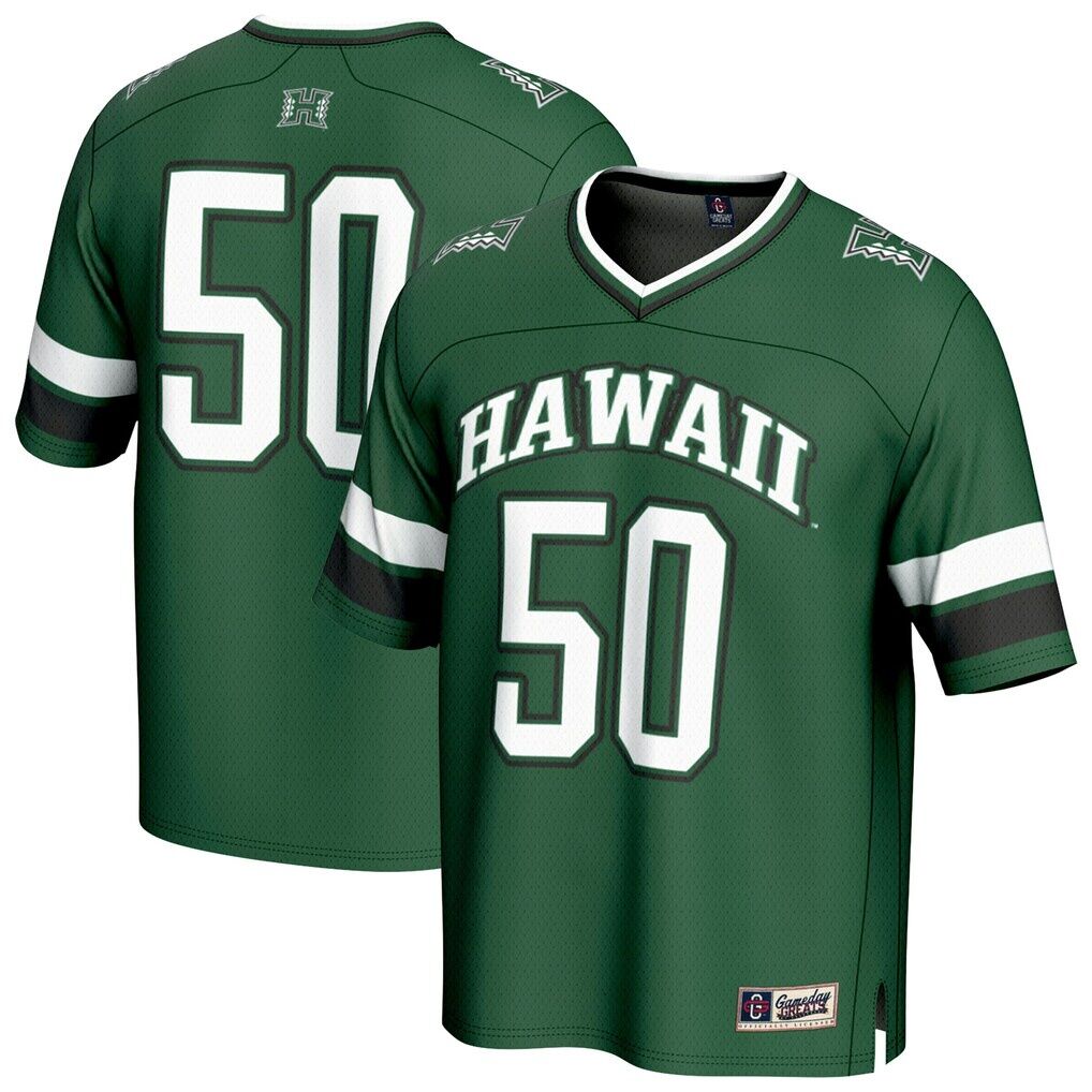 #50 Hawaii Rainbow Warriors GameDay Greats Youth Lightweight Collegiate Football Fashion Jersey