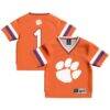 #1 Clemson Tigers GameDay Greats Toddler Lightweight Collegiate Football Fashion Jersey - Orange - Front View