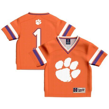 #1 Clemson Tigers GameDay Greats Toddler Lightweight Collegiate Football Fashion Jersey - Orange - Front View