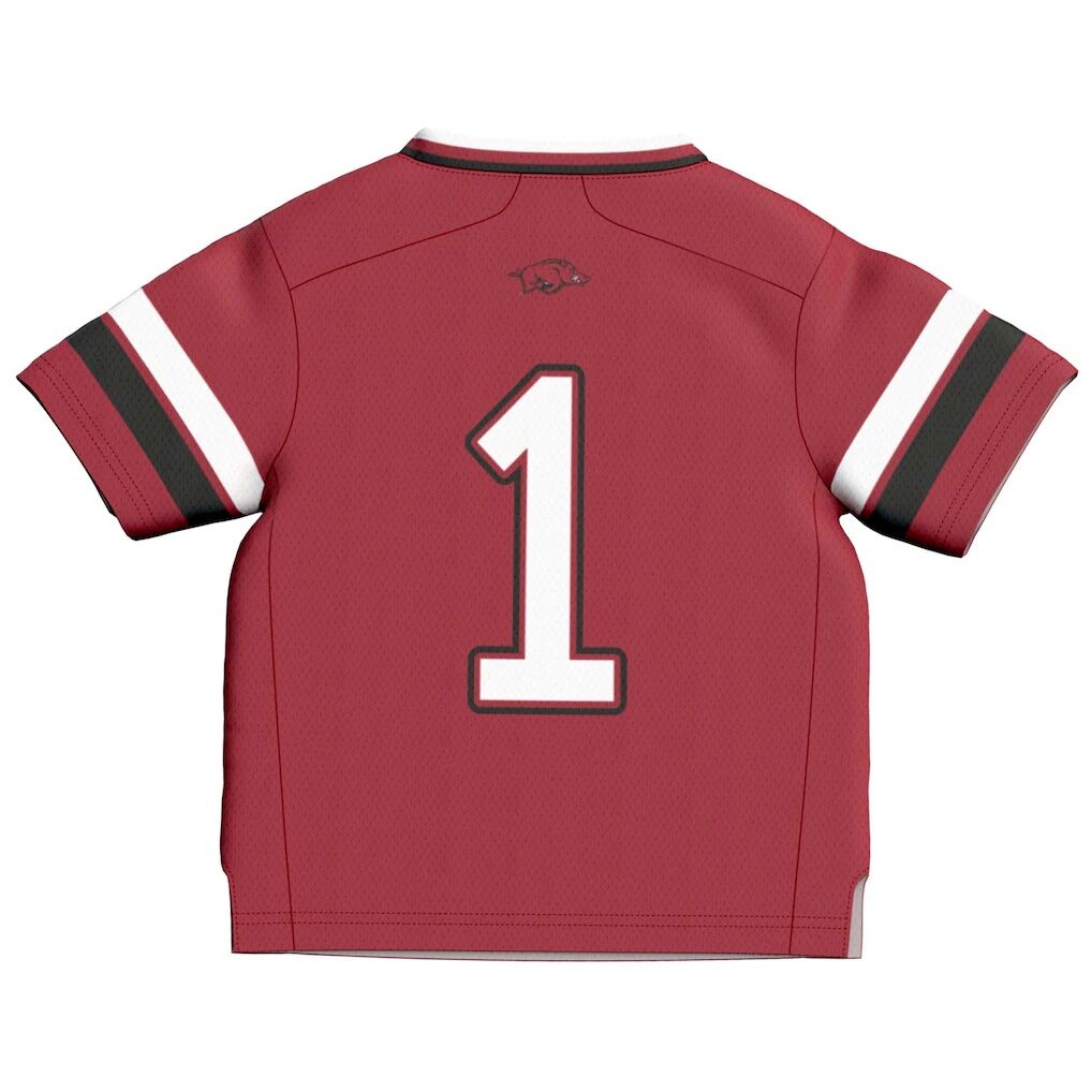 #1 Arkansas Razorbacks GameDay Greats Toddler Lightweight Collegiate Football Fashion Jersey - Cardinal