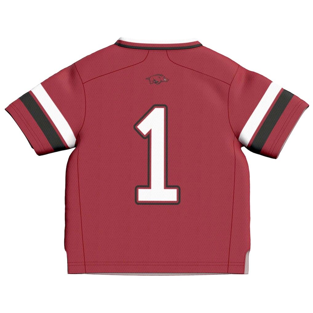 #1 Arkansas Razorbacks GameDay Greats Infant Lightweight Collegiate Football Fashion Jersey - Cardinal