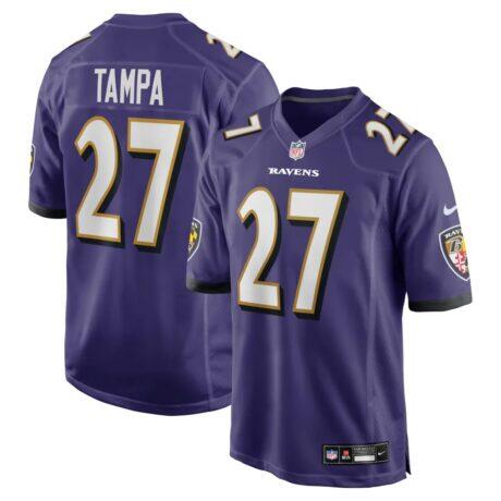 T.J. Tampa Baltimore Ravens Nike Team Game Jersey - Purple - Front View